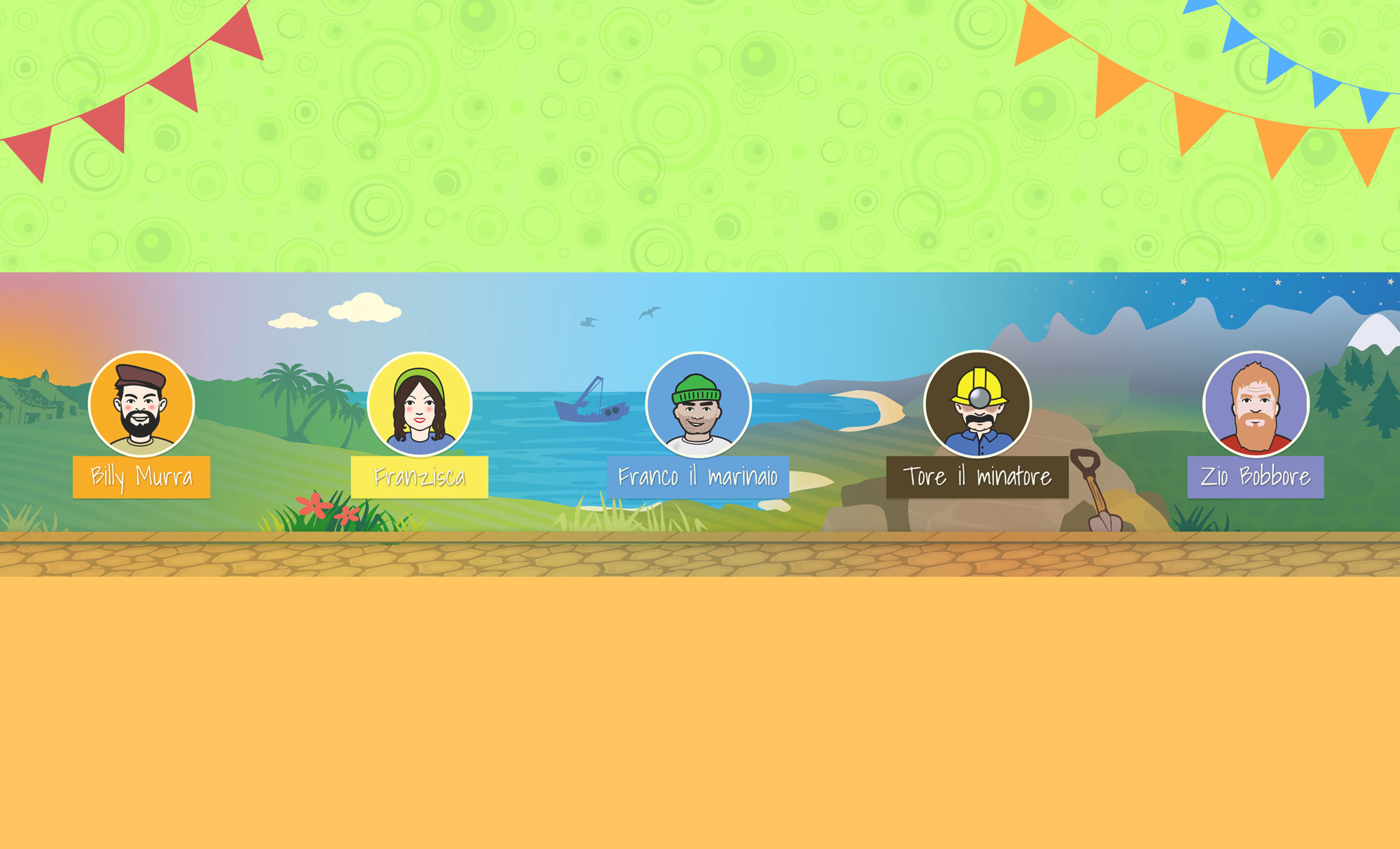 Character design e illustrazioni di SaMurra ispirati alla Sardegna e al tradizionale gioco della morra