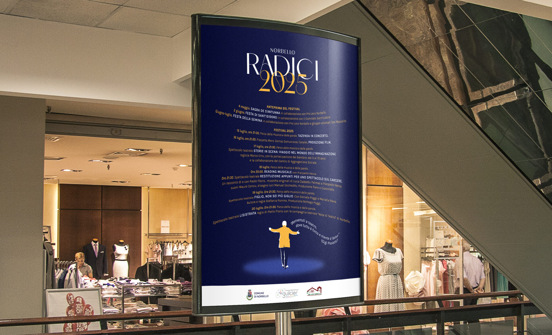 Poster realizzato per il Festival Radici 2025, Comune di Norbello.
