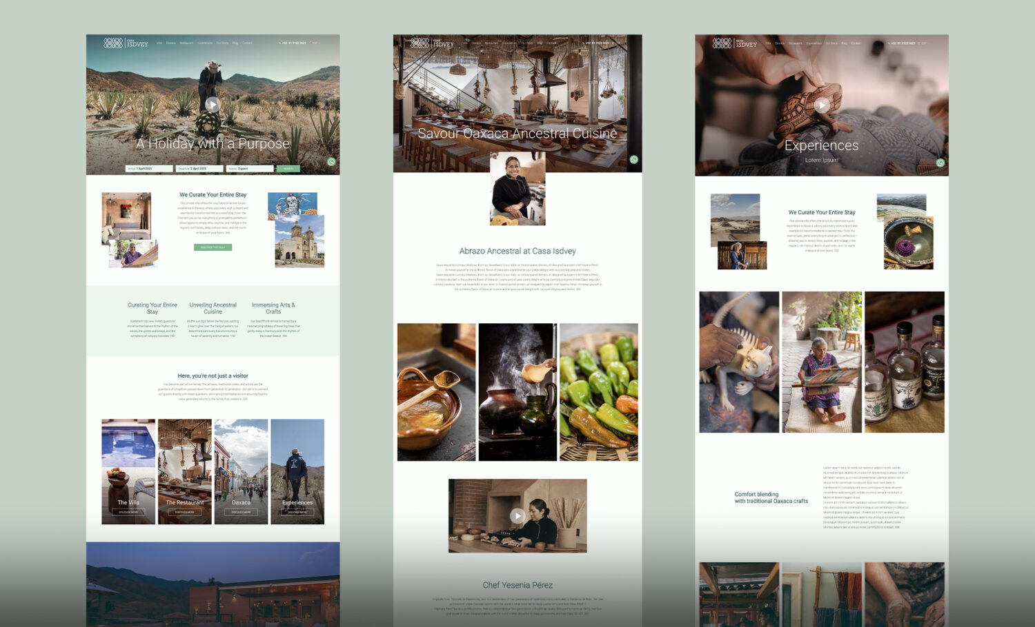 Casa Isdvey, realizzazione dei template su figma dell'interfaccia grafica (UX/UI del sito internet).