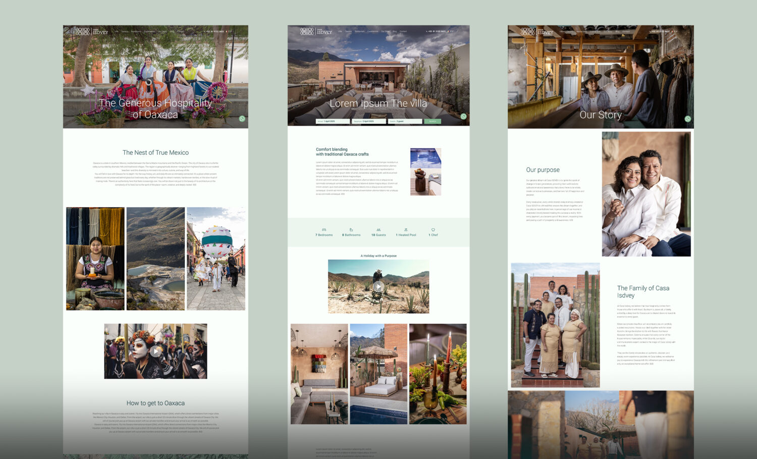 Casa Isdvey, realizzazione dei template su figma dell'interfaccia grafica (UX/UI del sito internet).